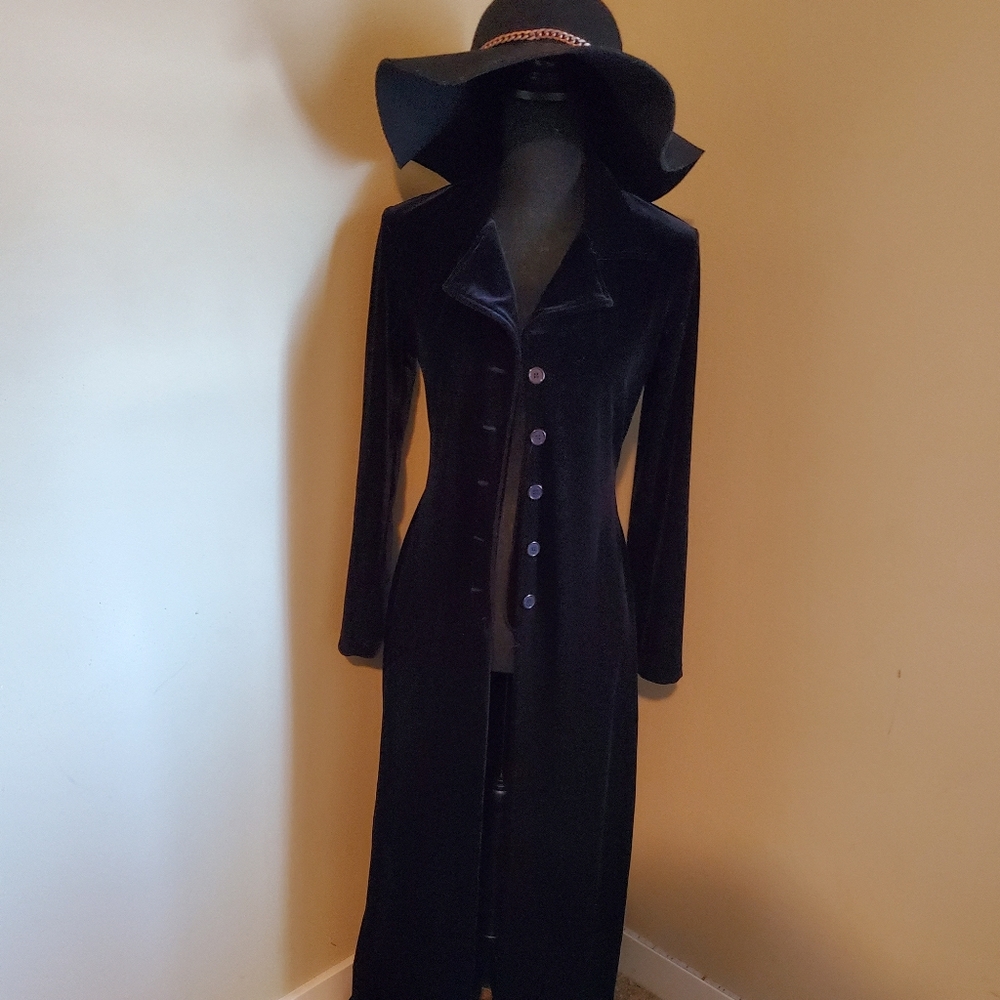 Velvet Trench coat dress